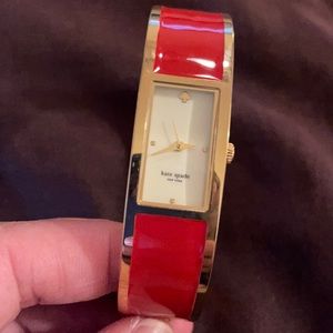 Kate Spade Red Bangle Watch